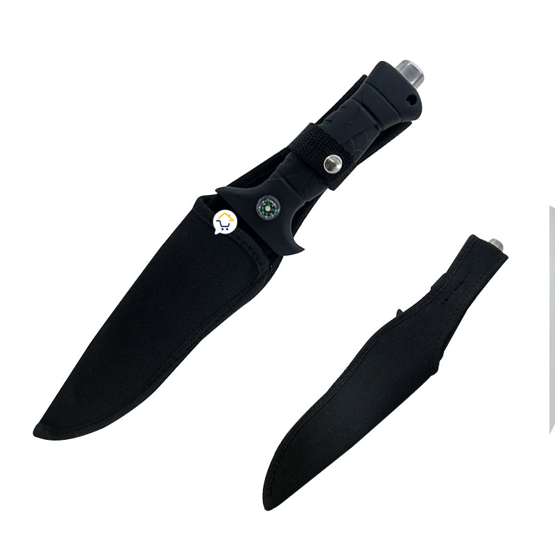 Cuchillo Táctico Camping Supervivencia Pesca + Estuche Rambo 🔪