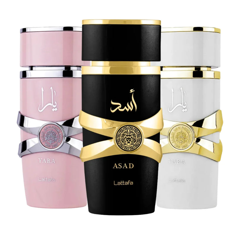 KIT PERFUMES YARA LATAFFA TODOS 100 ML PERFUMES ARABES UNISEX