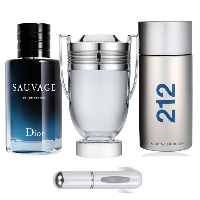 PERFUMES (SAUVAGE+212MEN+INVICTUS) + PERFUMERO 5 ML